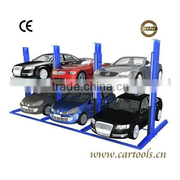 Underground double level garage lift