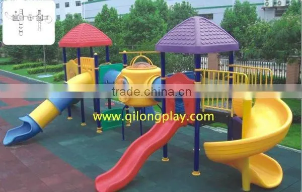 Factory price Nursery School Kids Outdoor Plastic Slide with EN1176 TUV certificate approved For sale LE.LL.006