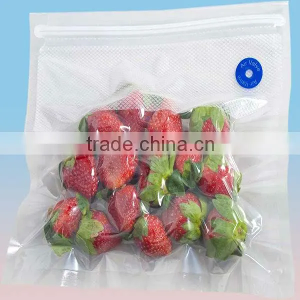 Storage PE clear vegetable vacuum bag
