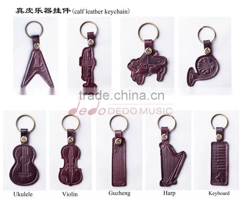 Mini Volin Guitar Ukelele shape led flashlight keychain / 3d metal keychain