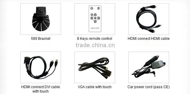 7" industrial touchscreen monitor with hdmi vga input