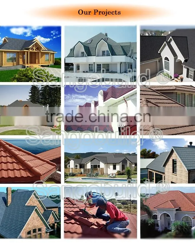 Factory Direct Sell High Quality Roofing Sheet, Al-zinc Stone Coated Metal Roof