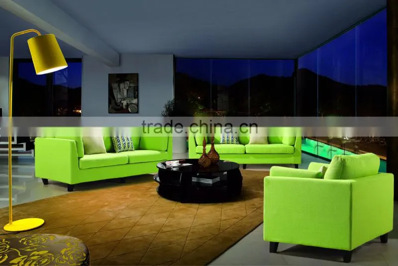 fabric sofa with wood arm/ wood arm fabric sofa