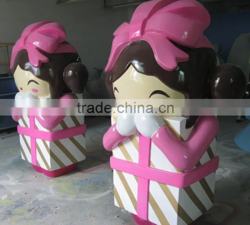 fiberglass decorative cartoon sculpture statue