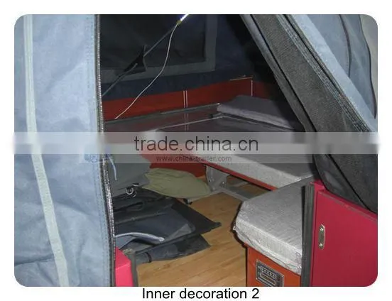 Glulam fast folding table for forward camping trailer