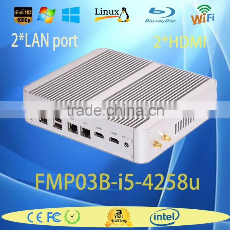 Cheap desktop I5 Mini computer With Intel Celeron i5 4258U 2.4GHZ turo2.9G 12V windows WiFi HDMI VGA HD 4K resolution USB