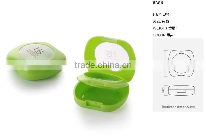 Cute apple shaped empty cosmetic compacts
