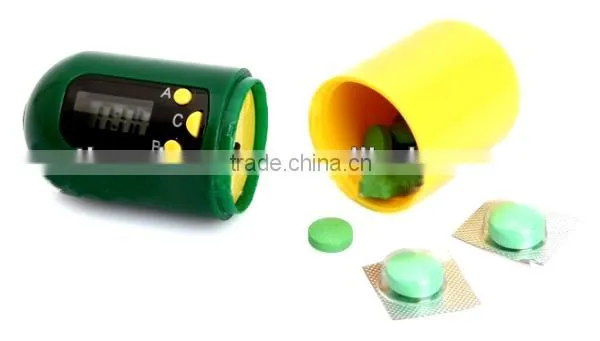 Pill Shape One Compartment Digital Pill Box Countdown Timer