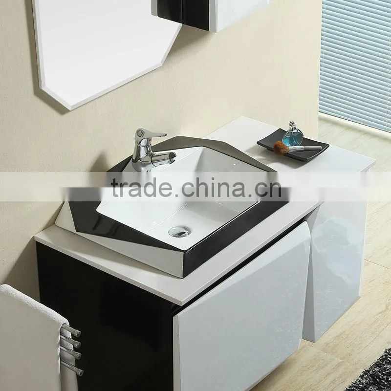 HM-C-10 new fashion hot selling modern bathroom cabinet Ceramic bathroom wash basin cabinet wall mount cabinets
