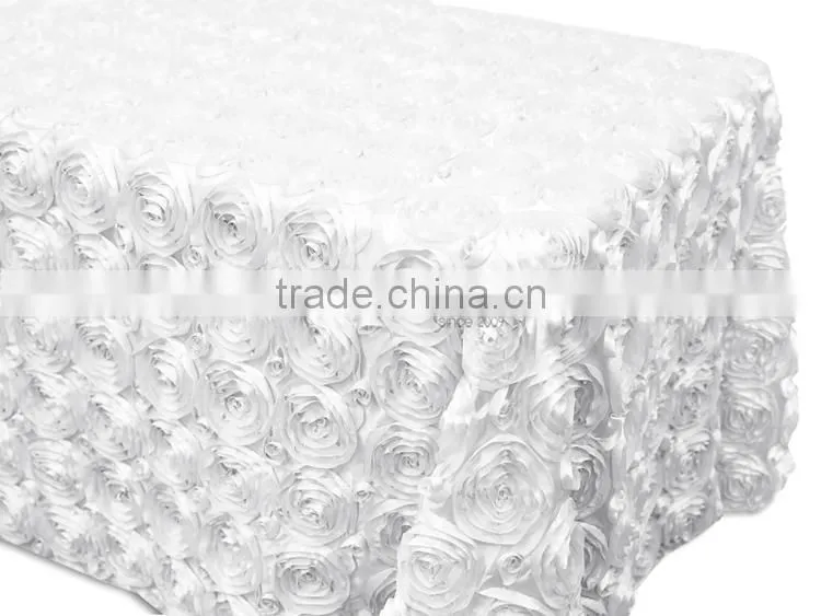 2016 Promotional satin rose table cloth