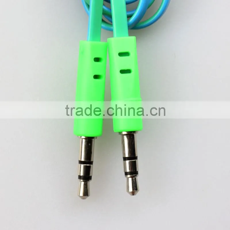 Various 3.5mm Stereo male to male moulded plugs double color flat cable