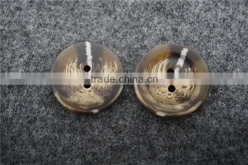 chinese wholesale horn 4-holes resin button for garment accessories