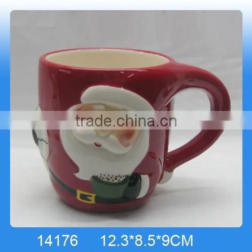 2016 Hot sale embossed ceramic mug ,ceramic emboss mug wholesale