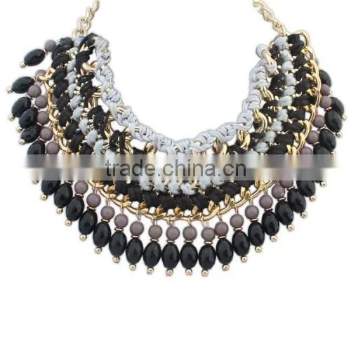 105945 wholesale fashion statement jewelry, germanium alloy statement necklace jewelry
