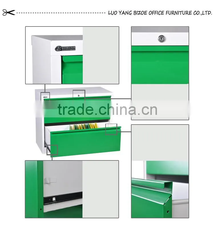 thin dege white two drawers lateral filing cabinet