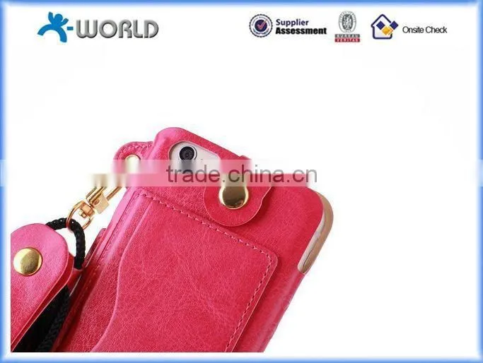Muilt-function Ultrathin Leather Full Window Case for iPhone 6S with Card Slot and Stand