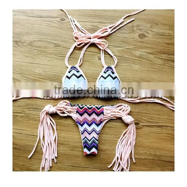 2016 New Design Halter girl bikini