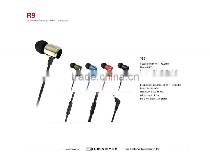 mono metal earphone