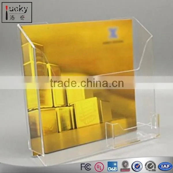 Factory directly sale acrylic folder holder,we can design all kinds size document stand