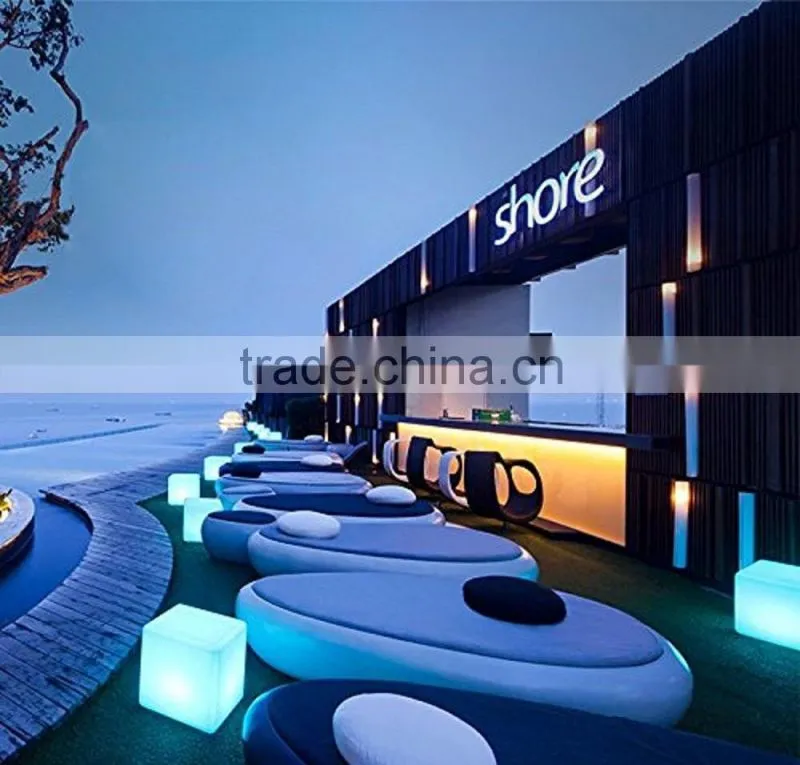 Rechargeable LED Light Cube Chair, Indoor & Outdoor Garden Party Pool Wedding Mood colorful lights with Remote Control