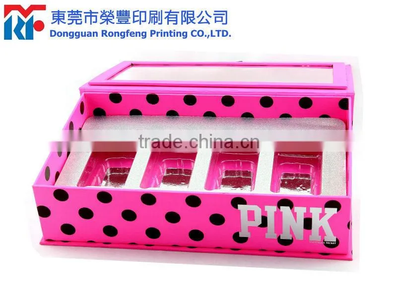 The pink color Polka Dot cosmetic box