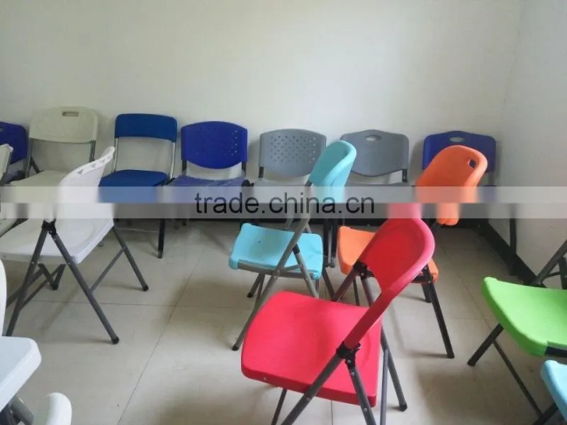 Small MOQ HDPE High Seat Folding Plastic Garden Chair