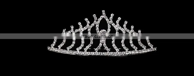 Romantic Women Silver plated Tiara and Necklaces Earrings made in china