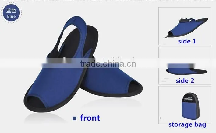 Portable travel series 2 in1foldable slippers set travel kit slipper