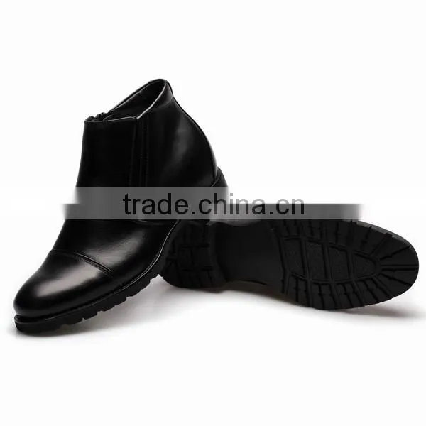 Italian design black Men boots with no lace