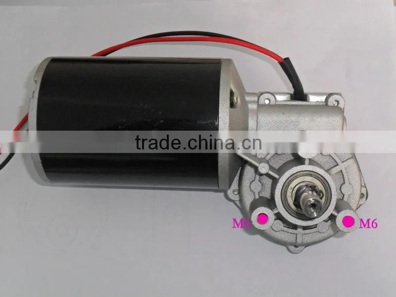 24 V 120W high power worm wheel DC geared motors include one left and one right
