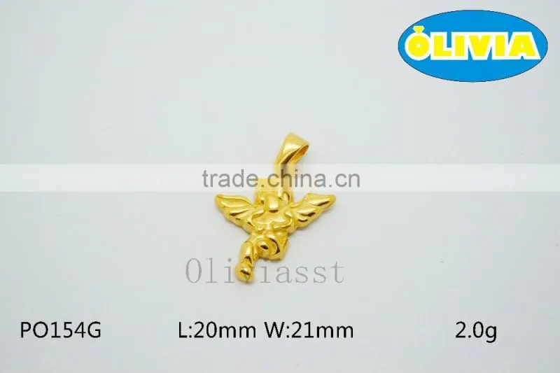 Olivia 2016 New Fashion Modern 316 Stainless steel Cast Metal Love Lovely Angel Cupid pendant