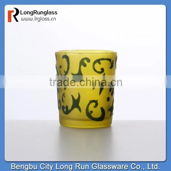 LongRun christmas ornament barware flocking print wine glasses