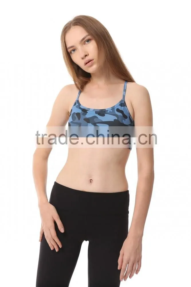 New Trendy Printed Women Active Workout Bra Top