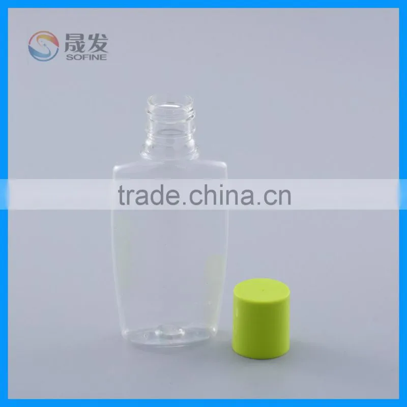 Green cap transparent glass bottle plastic body pet lotion bottle
