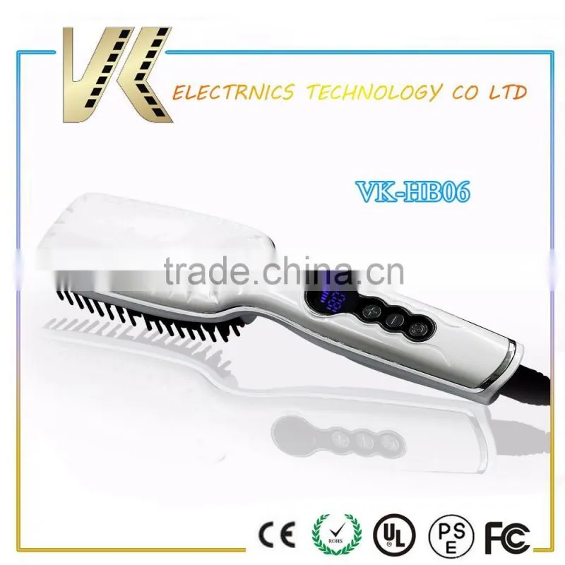 Salon Use Electric Flat Irons Wholesale Iron Hair Brush Straightener With LCD Display