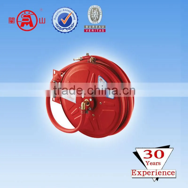flexible discharge fire hose reel