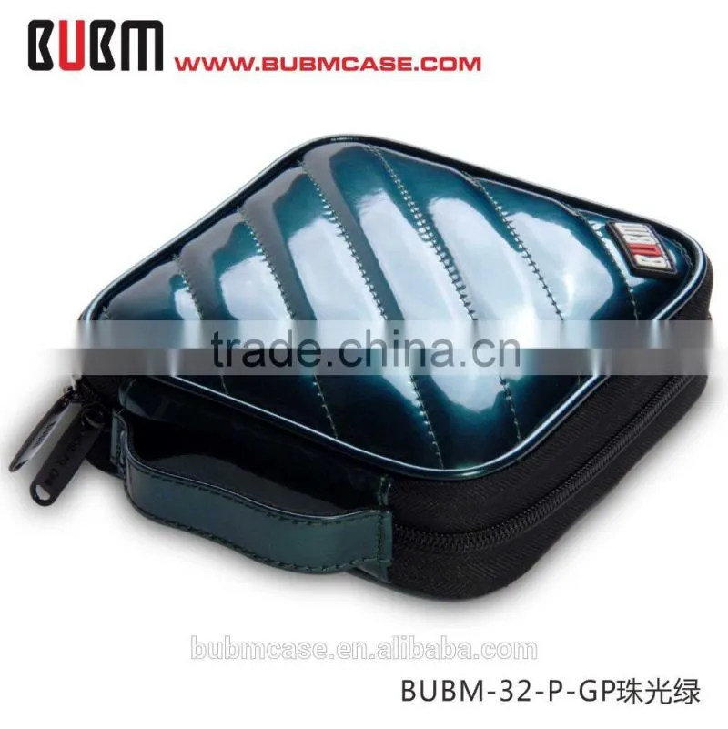 Green BUBM 32 Capacity PU Leather Cover CD Case CD Box DVD Case CD-ROM Holder Car Disc Case
