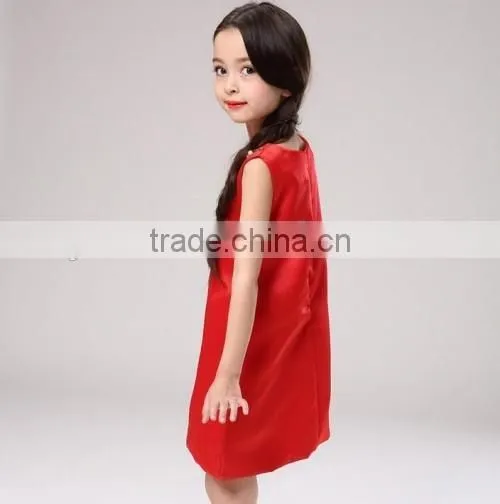 latest design children kids party dresses wholesale free necklace embroidered kids dresses for girls 2016