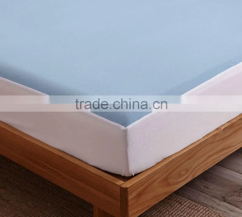 Blue PU Coated King Size Double Fitted Bed Sheets