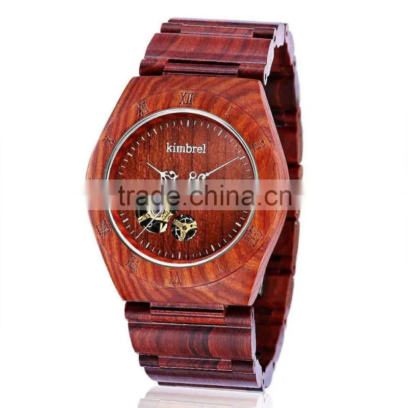 100% Healthy Hot Sale Handcrafted wooden Watches With Band Custom Logo Digital Design Your Own wood Watch