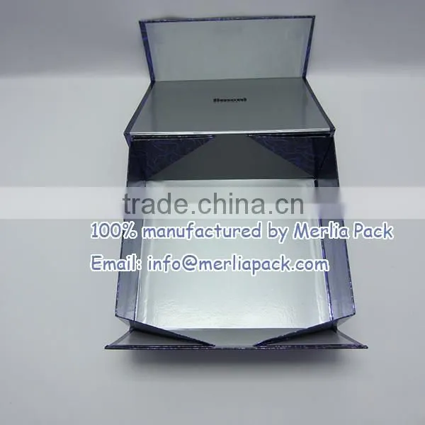 Smashbox Make Up School 2016 Cosmetics Boxes Fancy Paper Foldable Silver Foil Box