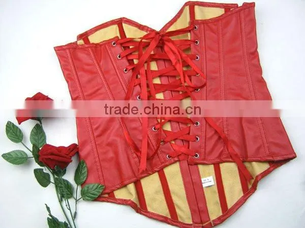 Wholesale adult sexy leather corset bustier