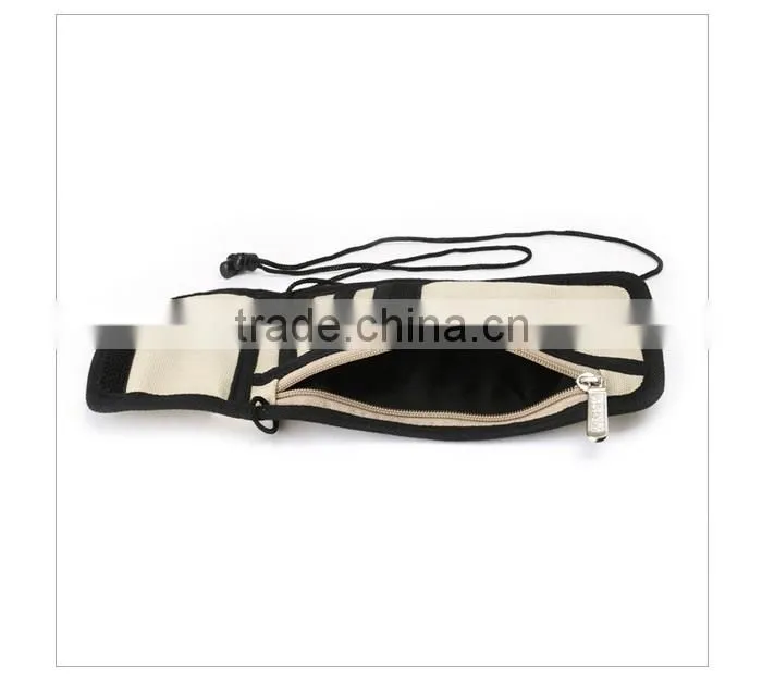 Hot sale nylon neck wallet for passport
