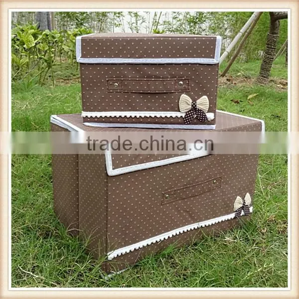 Sweet Bowknot non-woven collapsible storage box