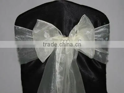 Plain Dyed Hotel/Banquet/Wedding Organza Chair Sash