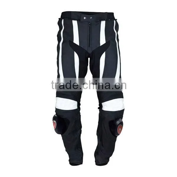 Two-piece stylish, elbow protectors motorcycle leather suit