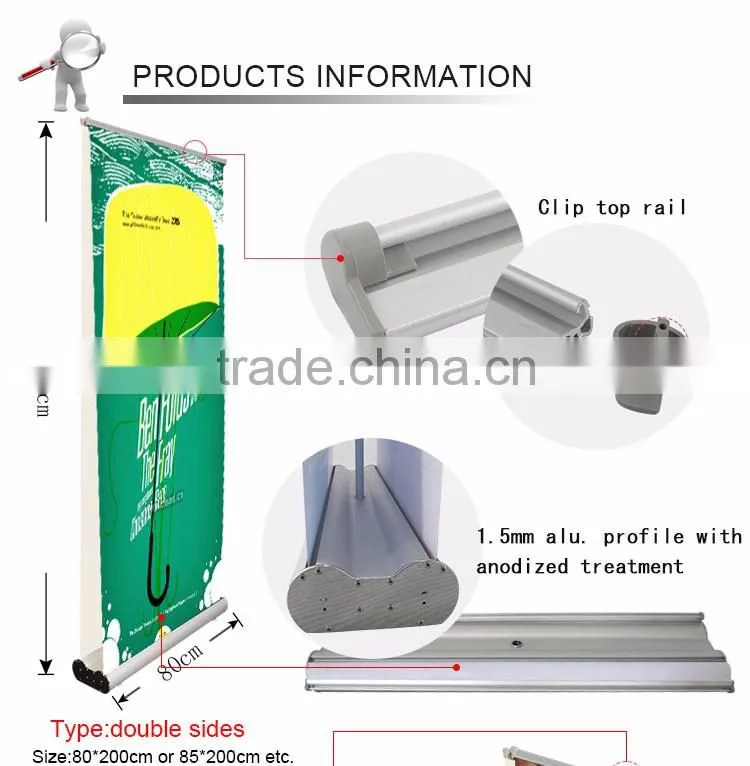 hot sale 80*200 retractable pull up stand