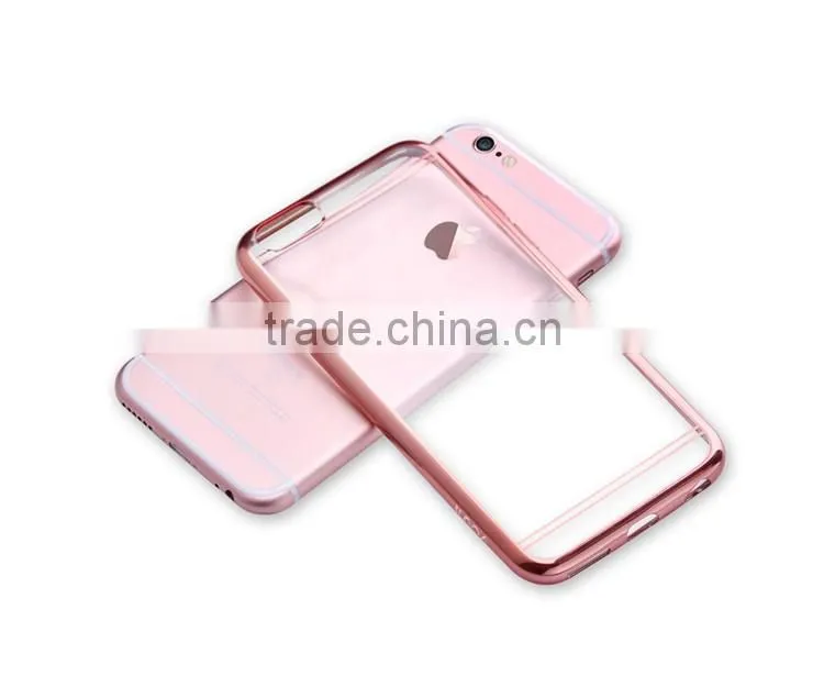 Cell Phone Transparent Matte Plating Soft TPU Cases Cover For Iphone 6 6S 6 Plus