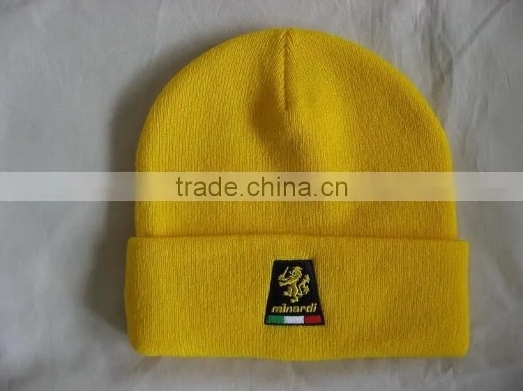 custom thick knit beanie hat