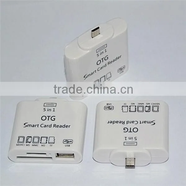 OTG 5 in 1 Smart Card Reader Writer Micro sd Card Reader usb 3.0 card reader